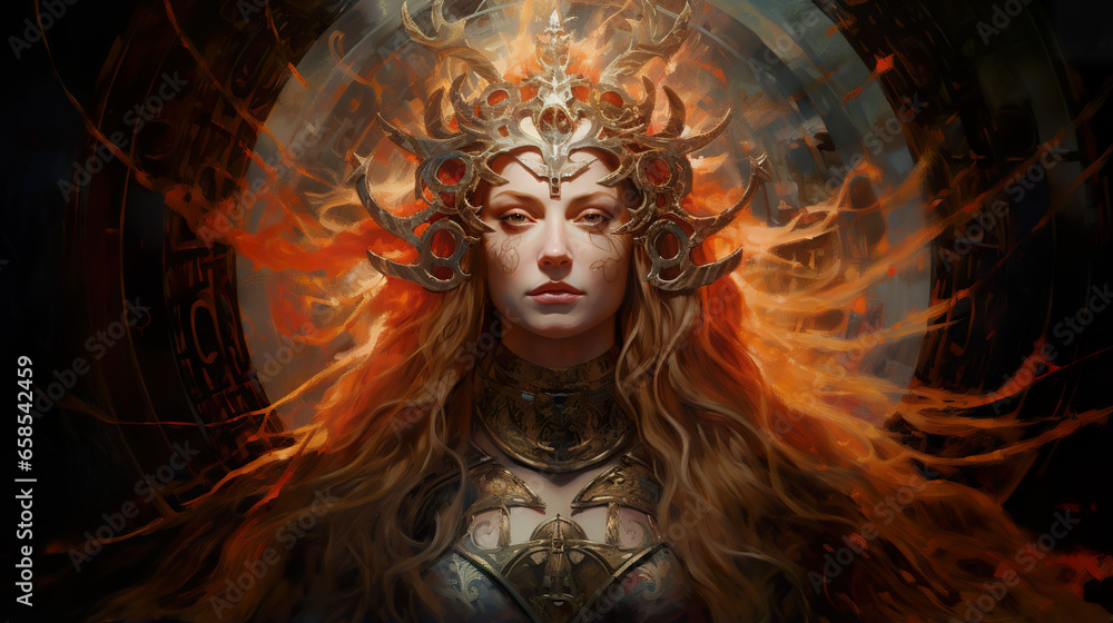 Norse Goddess Freyja - obrazy, fototapety, plakaty 