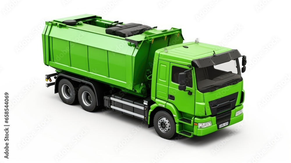 3d Illustration Simple Dump Truck in Isolated Background