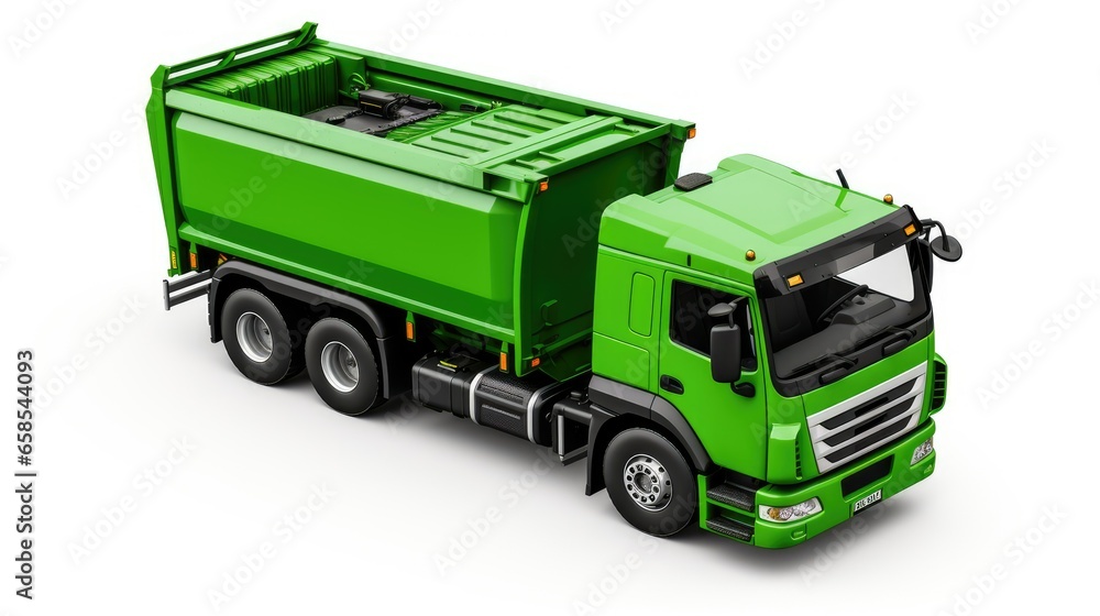3d Illustration Simple Dump Truck in Isolated Background