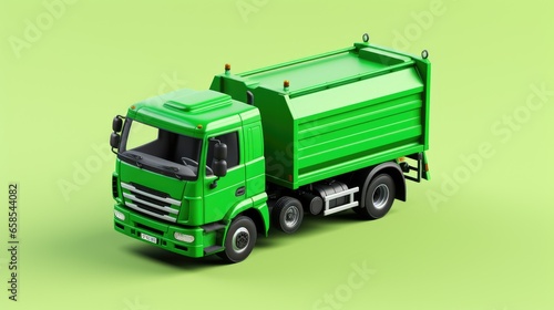3d Illustration Simple Dump Truck in Isolated Background