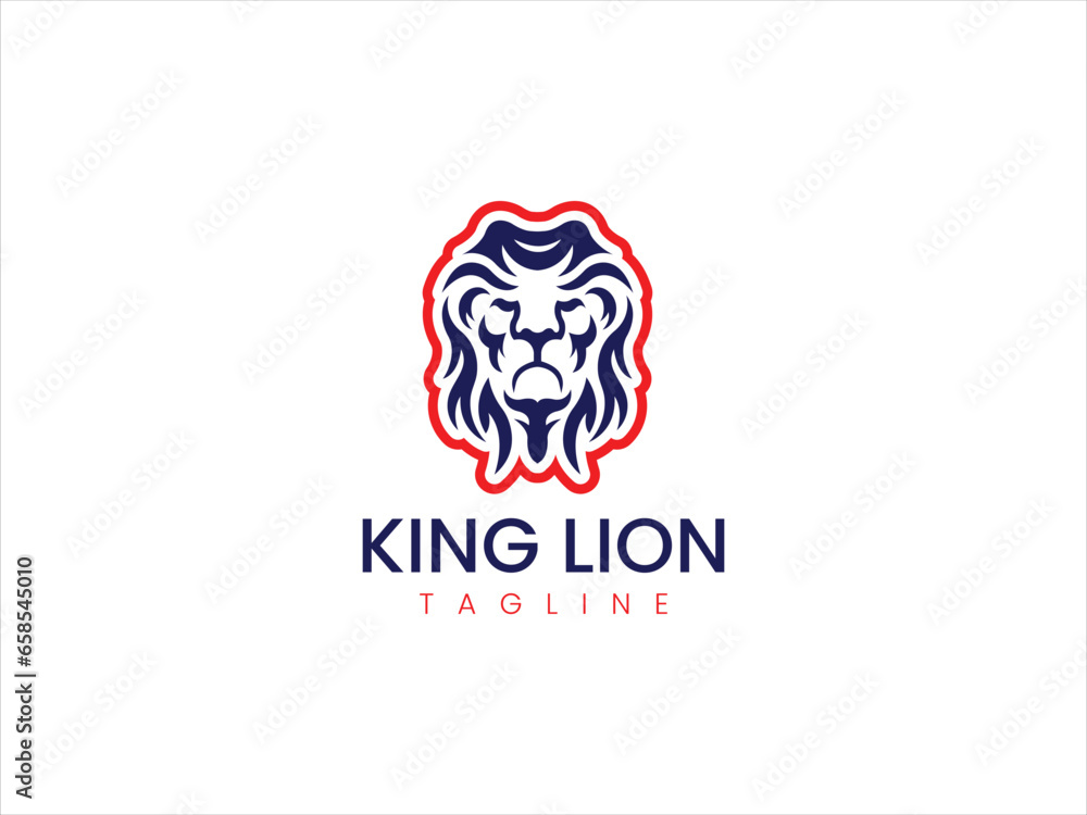 Lion head logo design vector template Lion head logo design vector template
