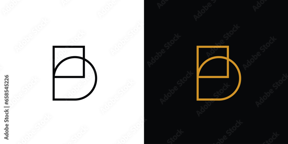 modern and unique letter B initials logo design 2