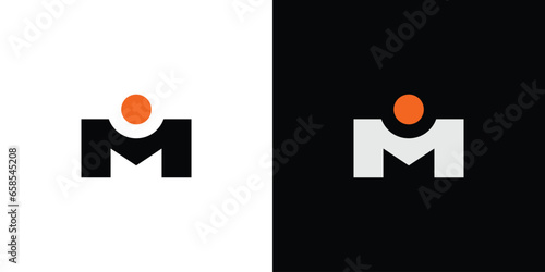 modern and unique letter MI initials logo design
