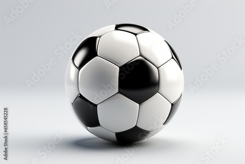 Soccer ball isolated on white background. 3d render illustration.