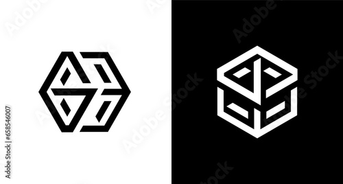 Abstract letter GM logo Monogram. Vector illustration.