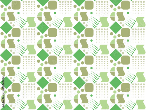 seamless geometric green pattern, order, smooth, clear, correct, strict