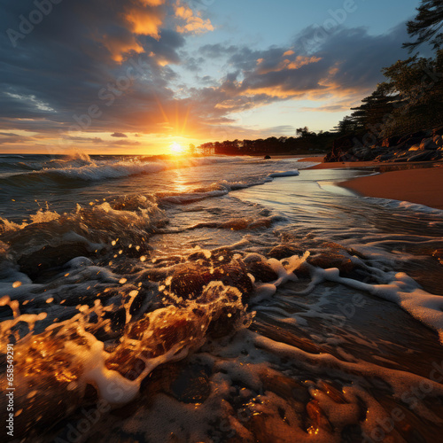 sunset on the beach