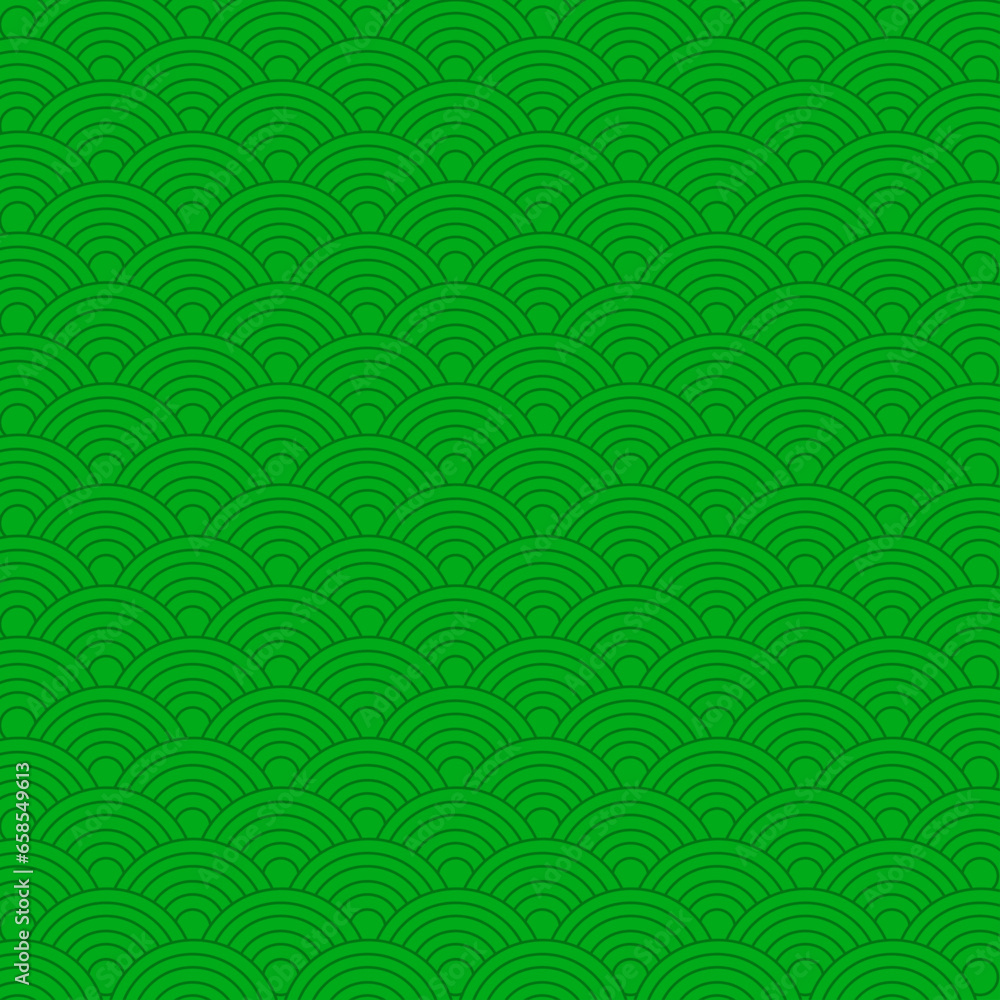 Vector green chinese pattern oriental background
