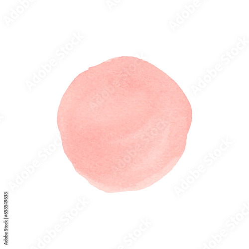 Vector red circle design element watercolor