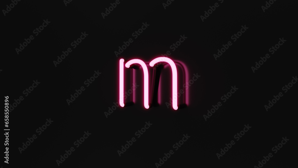 Neon Light letter, m Neon Light letter, m