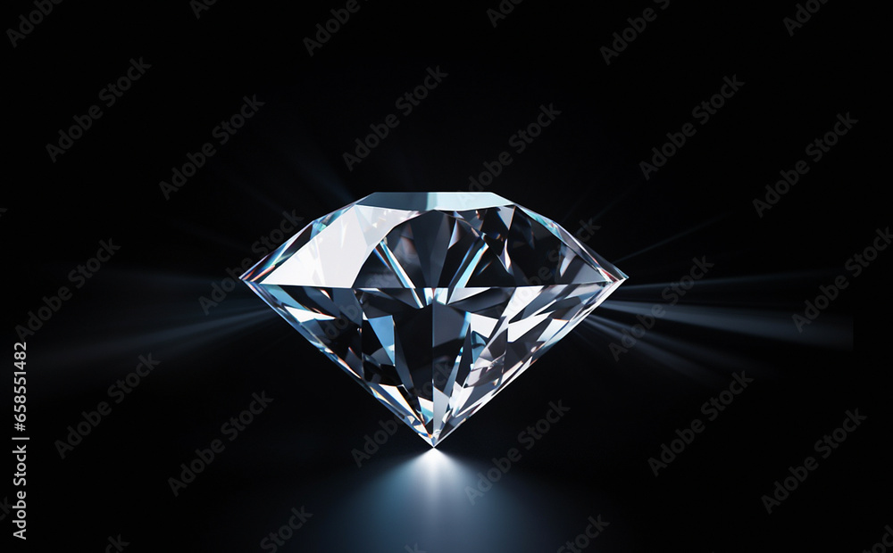 Diamond. Lafge expensive brilliant over dark background. Jewelry. AI generated Diamond. Lafge expensive brilliant over dark background. Jewelry. AI generated