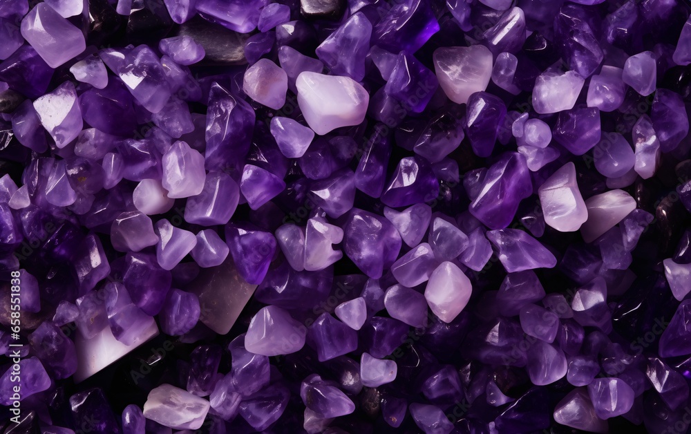 Fototapeta premium amethyst crystals pile background