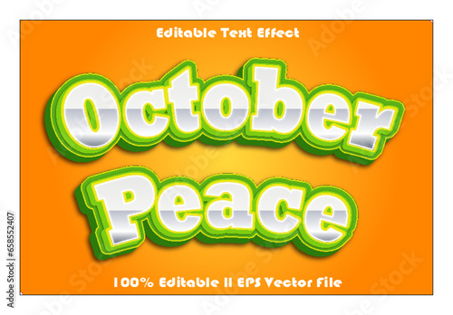 October Peace Editable Text Effect