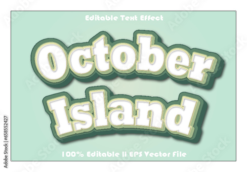 October Island Editable Text Effect