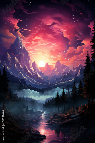 sunset in the mountains © CRYPTOERMD