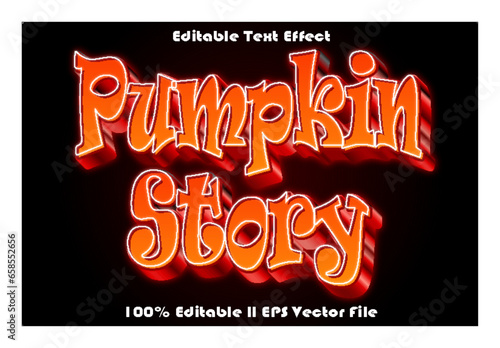 Pumpkin Story Editable Text Effect