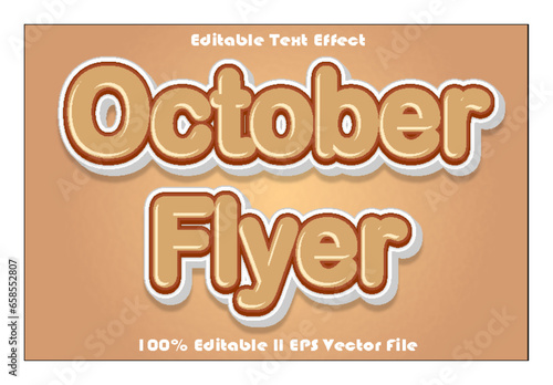 October Editable Text Effect