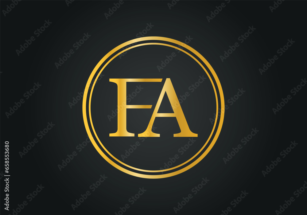FA Letter Initial Logo Design, Vector Template FA Letter Initial Logo Design, Vector Template