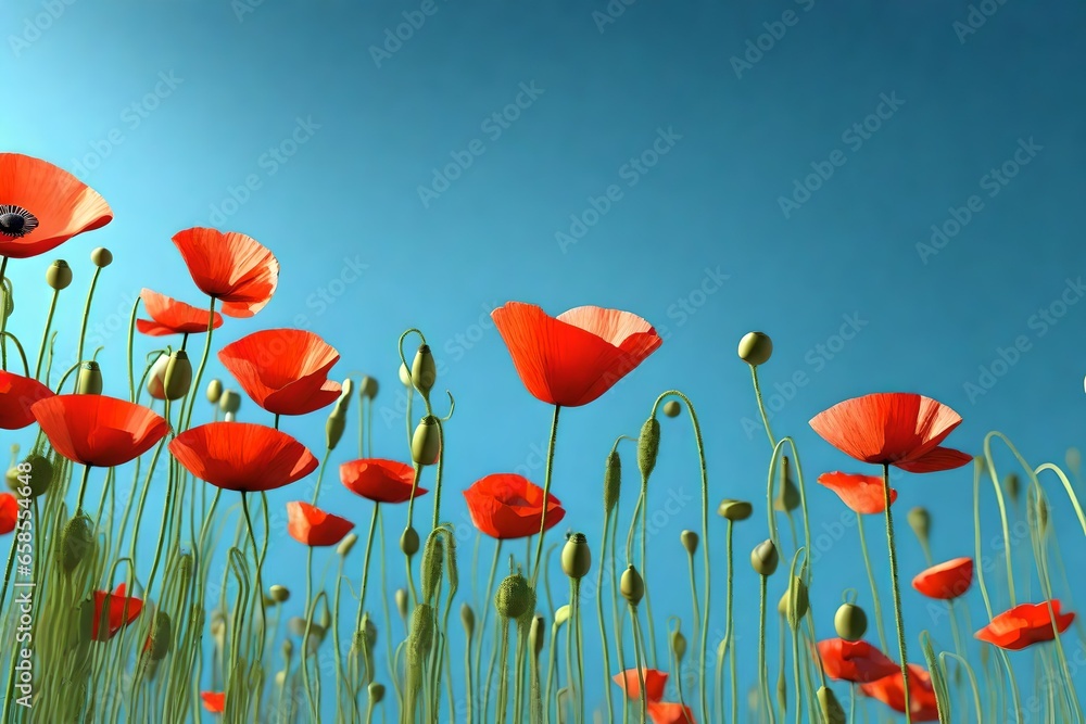 Obraz premium poppies on sky