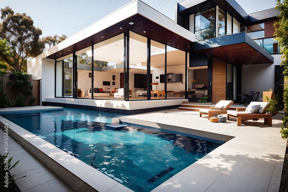 Modern House with swimingpool. luxury