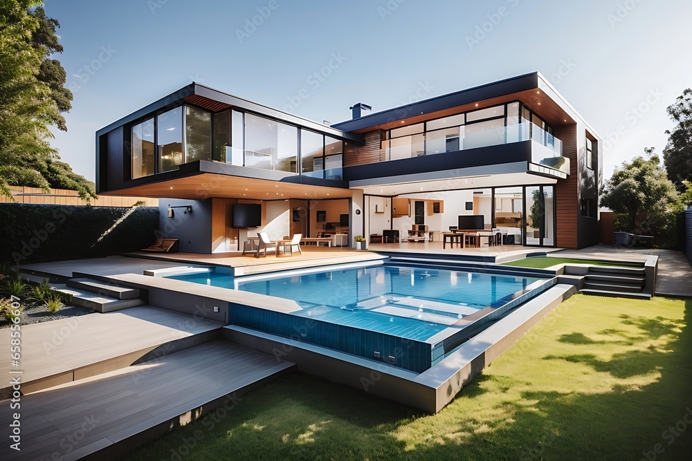 Modern House with swimingpool. relaxation