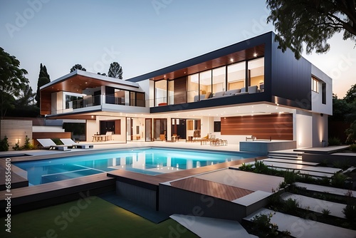 Modern House with swimingpool. resort © Hasanah