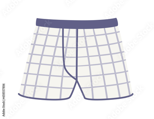 Men underpants white color vector illustration isolated on white background