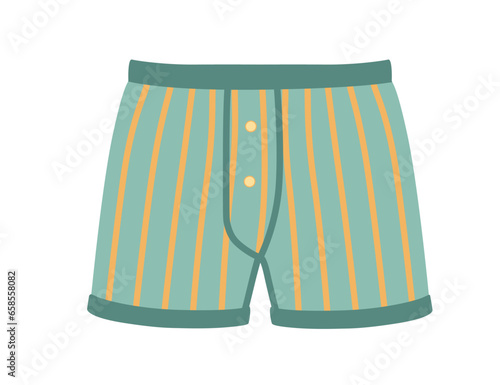 Men underpants green color vector illustration isolated on white background