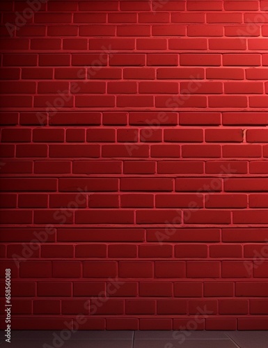 Red brick wall background. generative AI