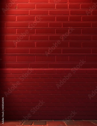 Red brick wall background. generative AI