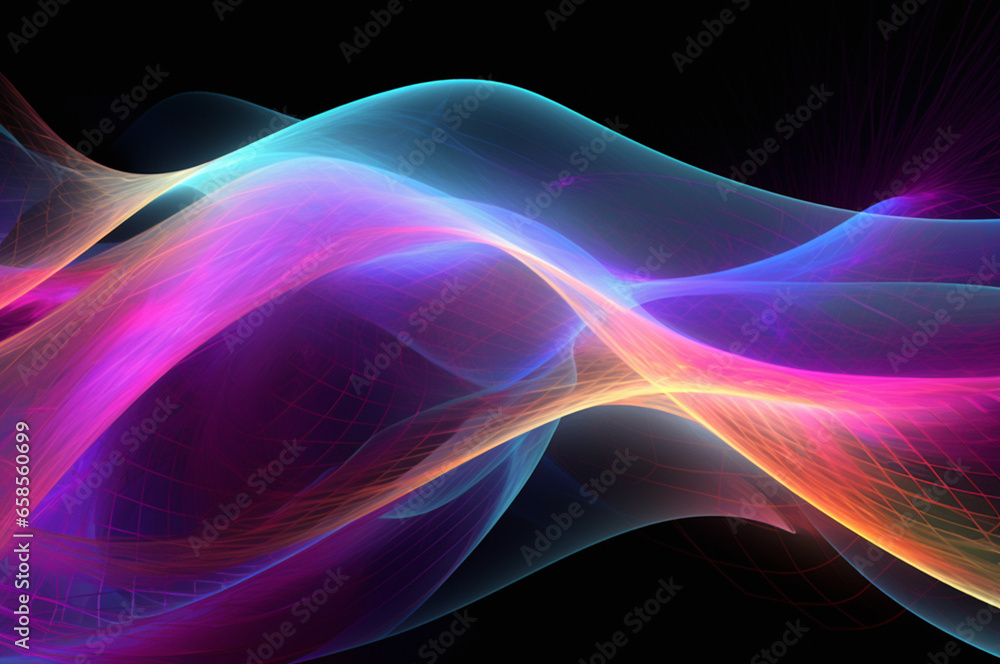 Wallpaper, vivid beautiful glowing waves and lines. Abstract background. Ai generated. Wallpaper, vivid beautiful glowing waves and lines. Abstract background. Ai generated.