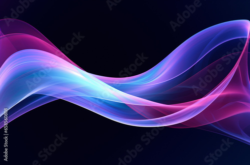 Wallpaper, vivid beautiful glowing waves and lines. Abstract background. Ai generated.