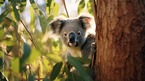 koala bear in tree photo