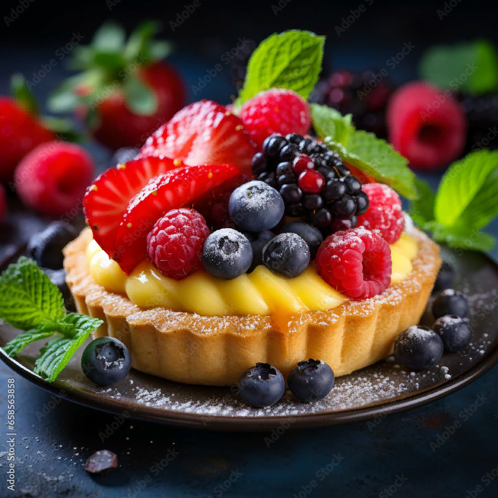 Berry pie, AI Generated
