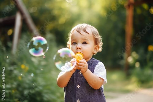 Toddler bubbles fun soap. Play pretty. Generate Ai