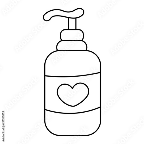 jar dispenser cosmetics line heart cream shampoo