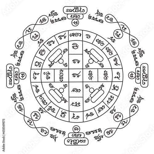 Muay Thai sacred symbol tattoo.thai traditional tattoo.yantra tattoo