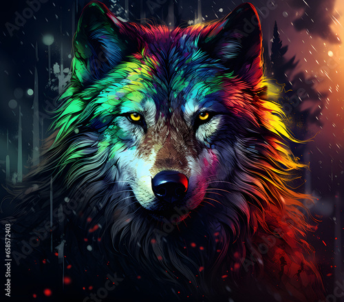 Wolf head illustration © Vadim