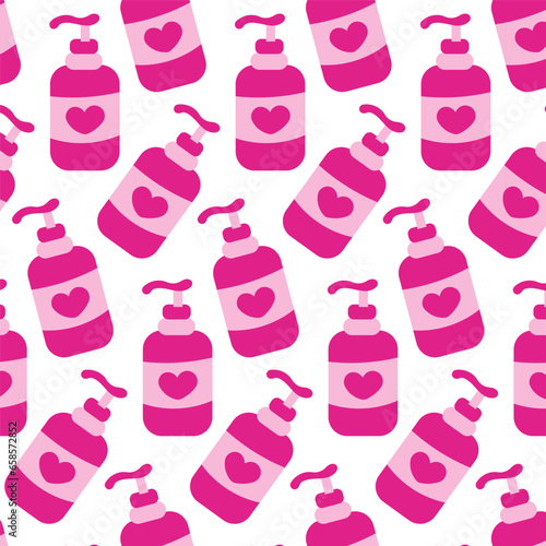 jar dispenser cosmetics heart cream shampoo pink