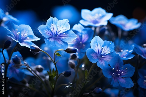 Wishbone flowers in blue blooms