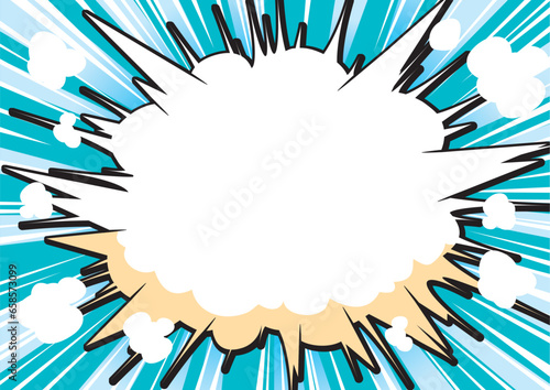 漫画　コミック　集中線　放射線　背景イラスト
