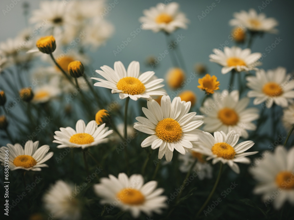 Fototapeta premium daisies in a garden