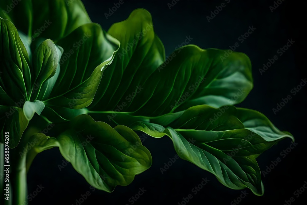 Fototapeta premium ﻿The camera is focused on Choy, who is alone in a studio with a dark background. Please rewrite the text using simpler words.. AI Generated