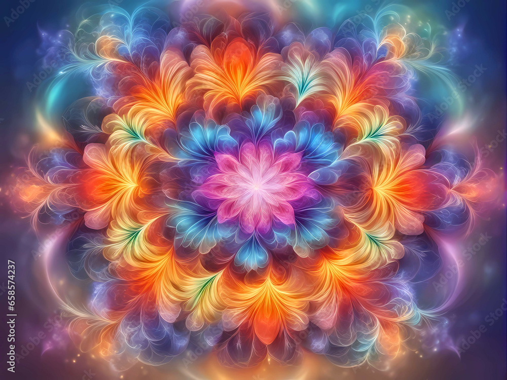 Abstract fractal flower background Abstract fractal flower background