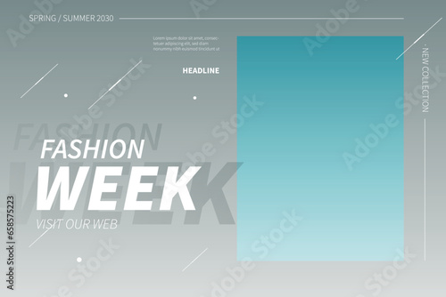 modern fashion week banner vector design illustration