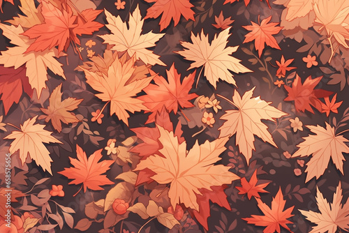 Maple leaves in fall season background