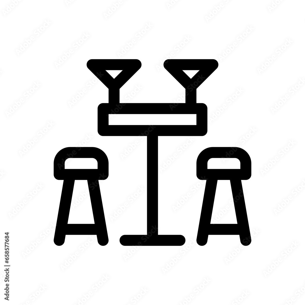 banquet table line icon banquet table line icon