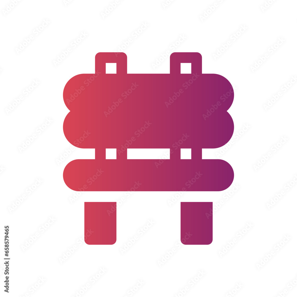 bench flat gradient icon bench flat gradient icon