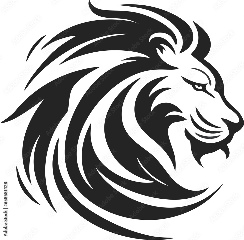 Fototapeta premium Lion Head Logo Vector Template Illustration Design