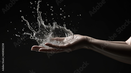 hand in water photo
